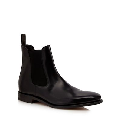 Loake Black patent Chelsea boots